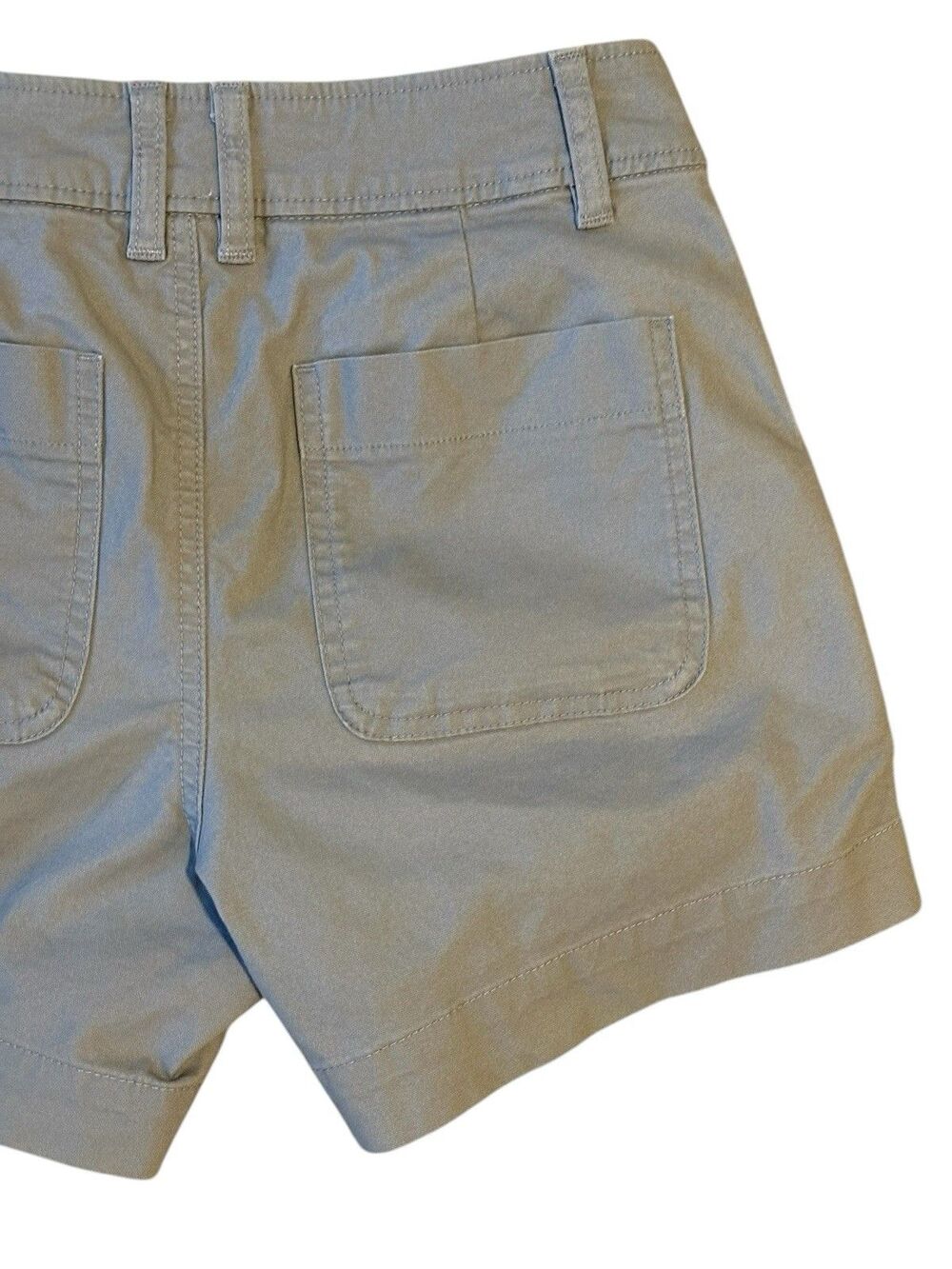 A New Day Stretch Elastizado Chino Shorts Women's Size 4 Gray 4.5" inseam Pocket - Picture 5 of 13